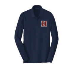 Horton Middle H Embroidery Adult Long Sleeve Polo