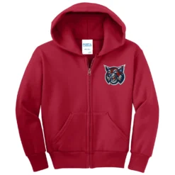 Horton Middle Wildcat Embroidery Youth Full Zip Hoodie