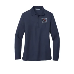 Horton Middle Wildcat Embroidery Ladies Long Sleeve Polo