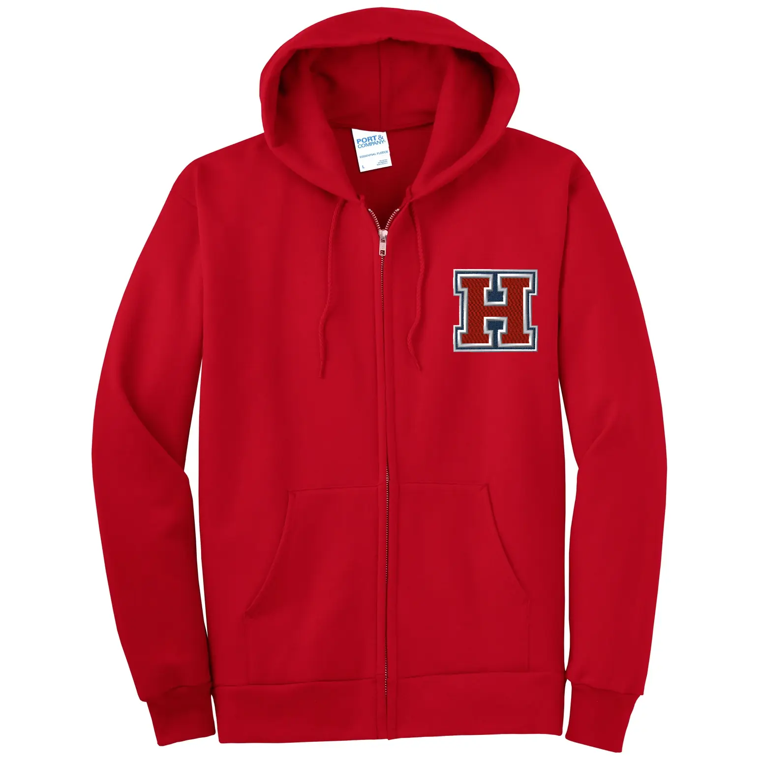 Horton Middle H Embroidery Tall Full Zip Hoodie - Image 1