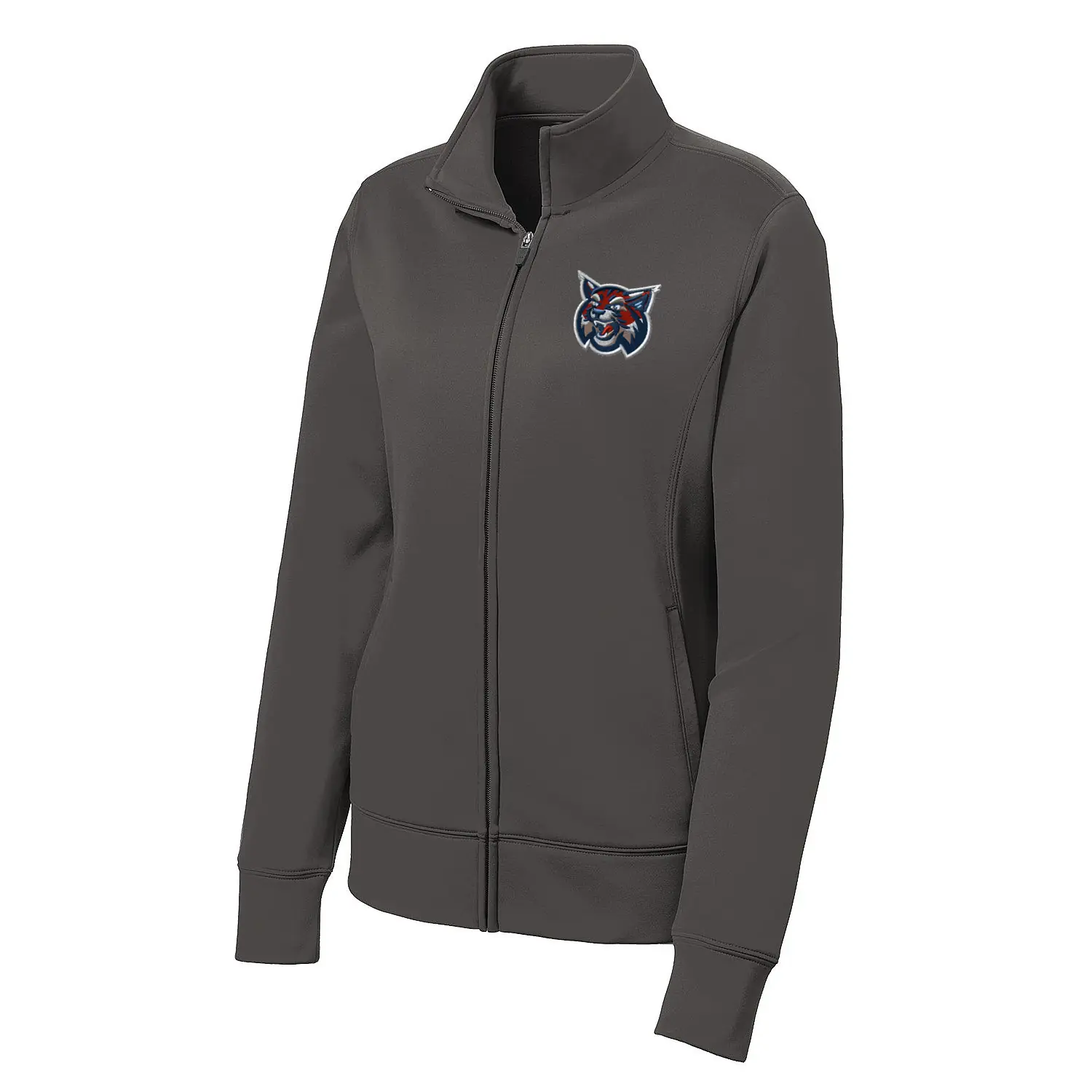 Horton Middle Wildcat Embroidery Ladies Full Zip Hoodie - Image 1