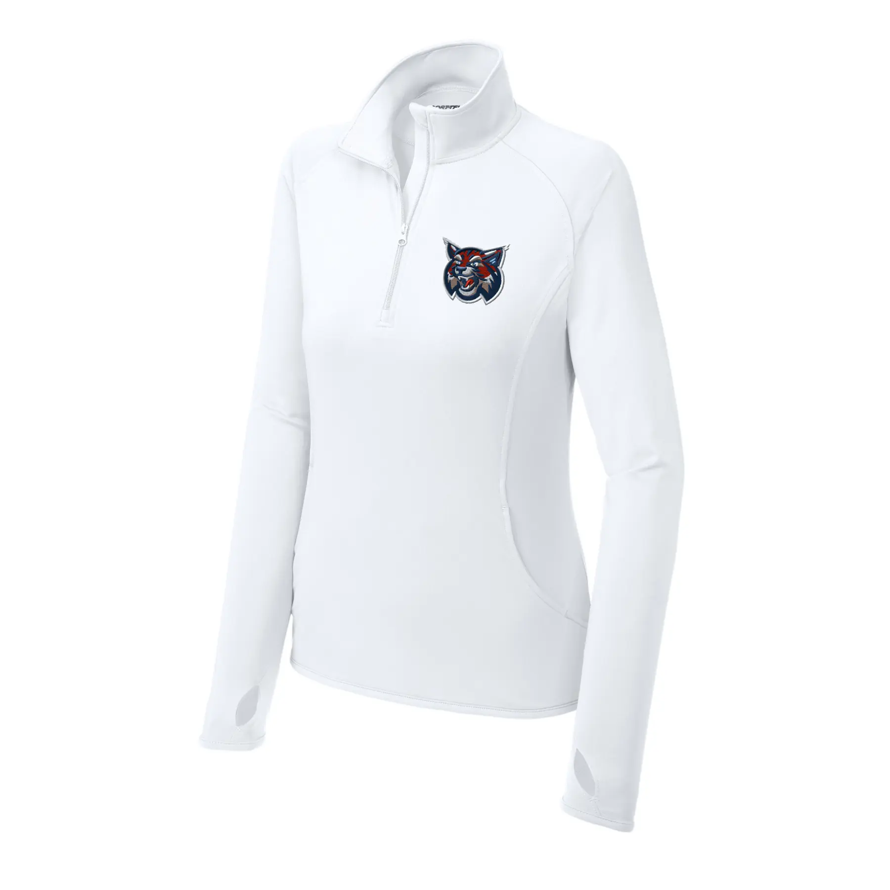 Horton Middle Wildcat Embroidery Ladies Quarter Zip - Image 1